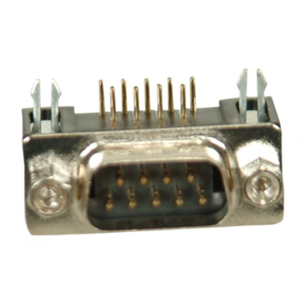 9 Pin Lehim Tip Dişi D-Sub Konnektör  90 Derece PCB