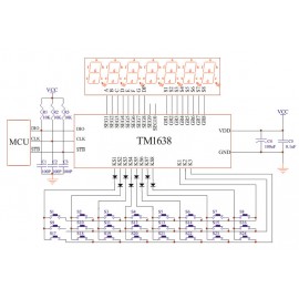 TM1638 SMD SOP-28 7-Segment Display Entegresi